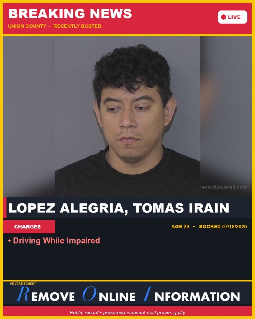 Booking photo of LOPEZ ALEGRIA, TOMAS IRAIN
