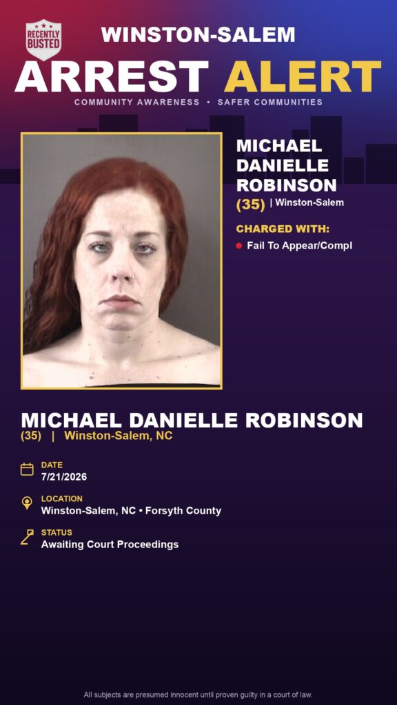 Booking photo of MICHAEL DANIELLE ROBINSON