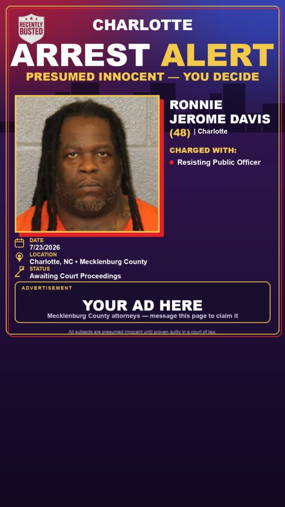 Booking photo of RONNIE JEROME DAVIS