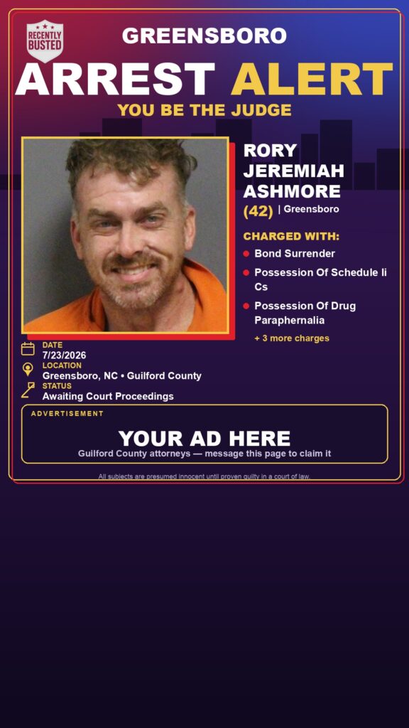 Booking photo of RORY JEREMIAH ASHMORE