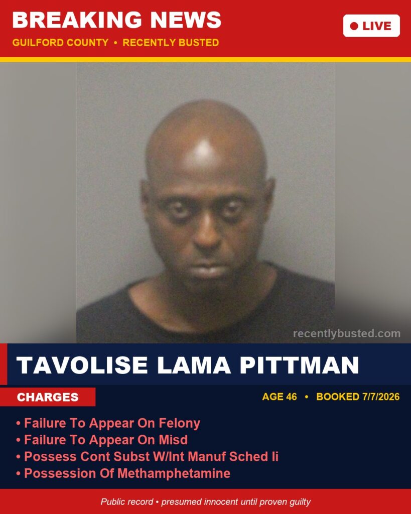 Booking photo of TAVOLISE LAMA PITTMAN