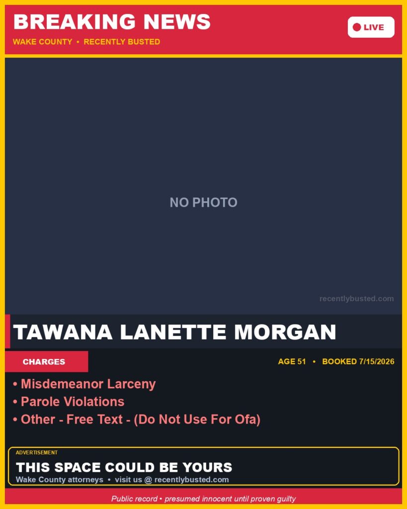 Booking photo of TAWANA LANETTE MORGAN