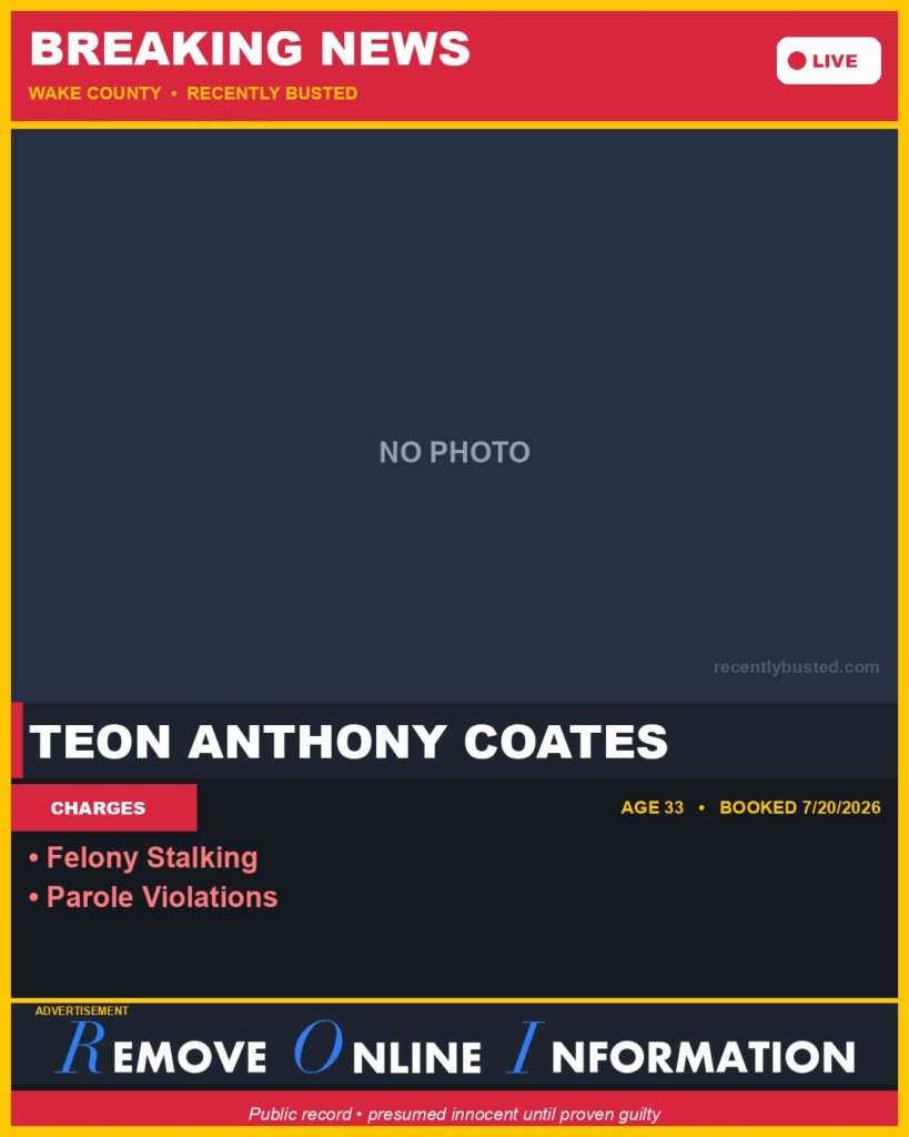 Booking photo of TEON ANTHONY COATES