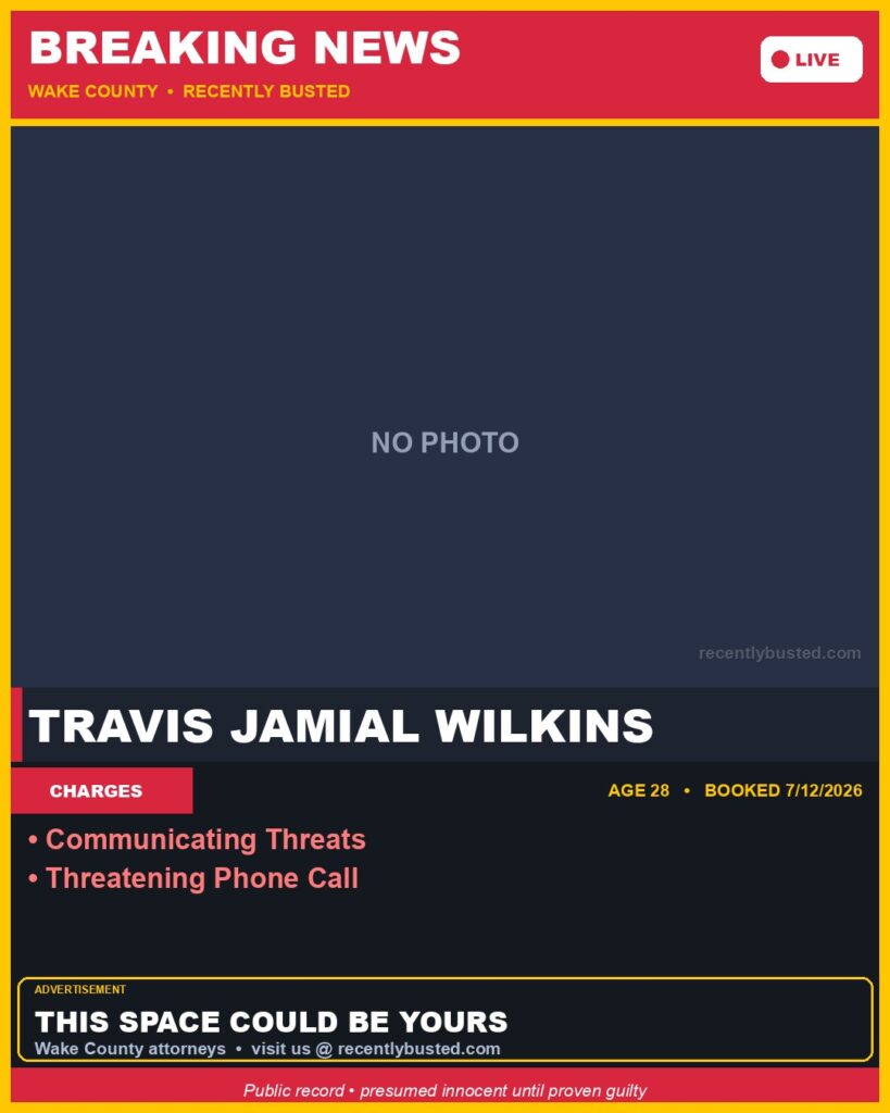 Booking photo of TRAVIS JAMIAL WILKINS