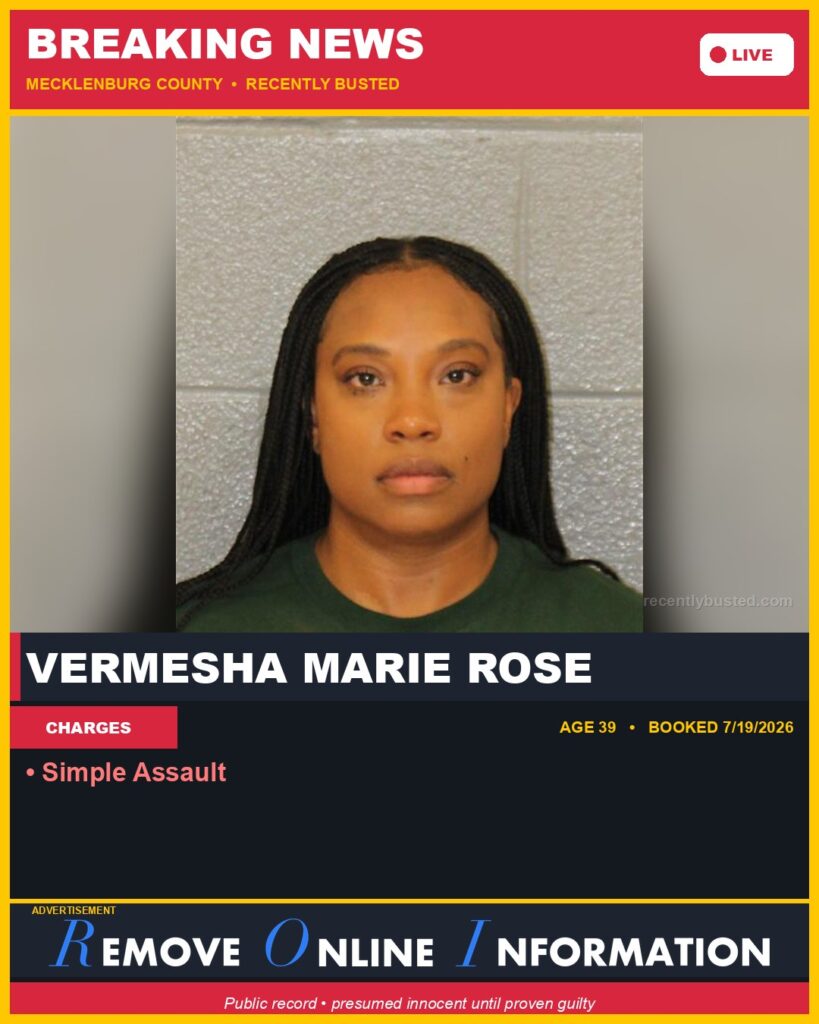 Booking photo of VERMESHA MARIE ROSE