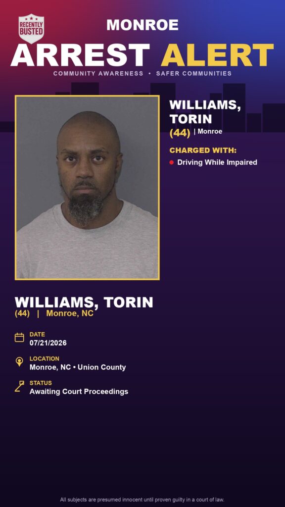 Booking photo of WILLIAMS, TORIN