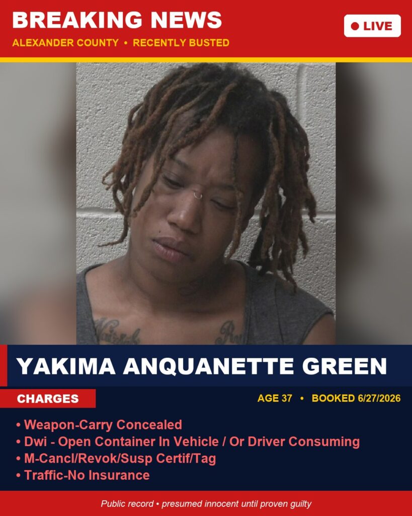 Booking photo of YAKIMA ANQUANETTE GREEN