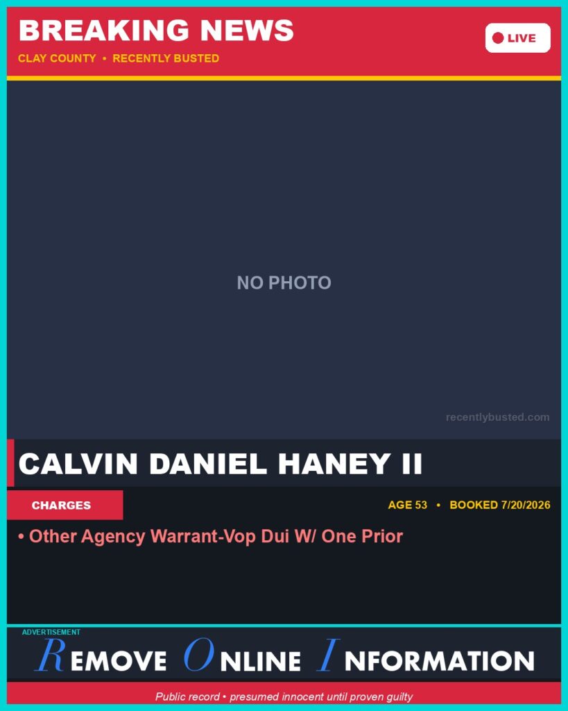 Booking photo of CALVIN DANIEL HANEY II