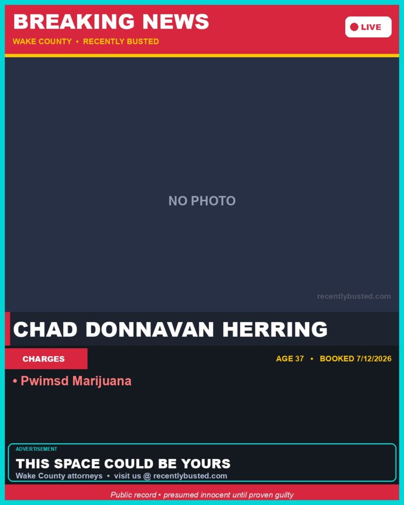 Booking photo of CHAD DONNAVAN HERRING