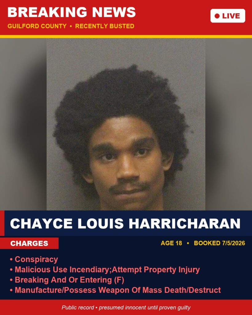 Booking photo of CHAYCE LOUIS HARRICHARAN