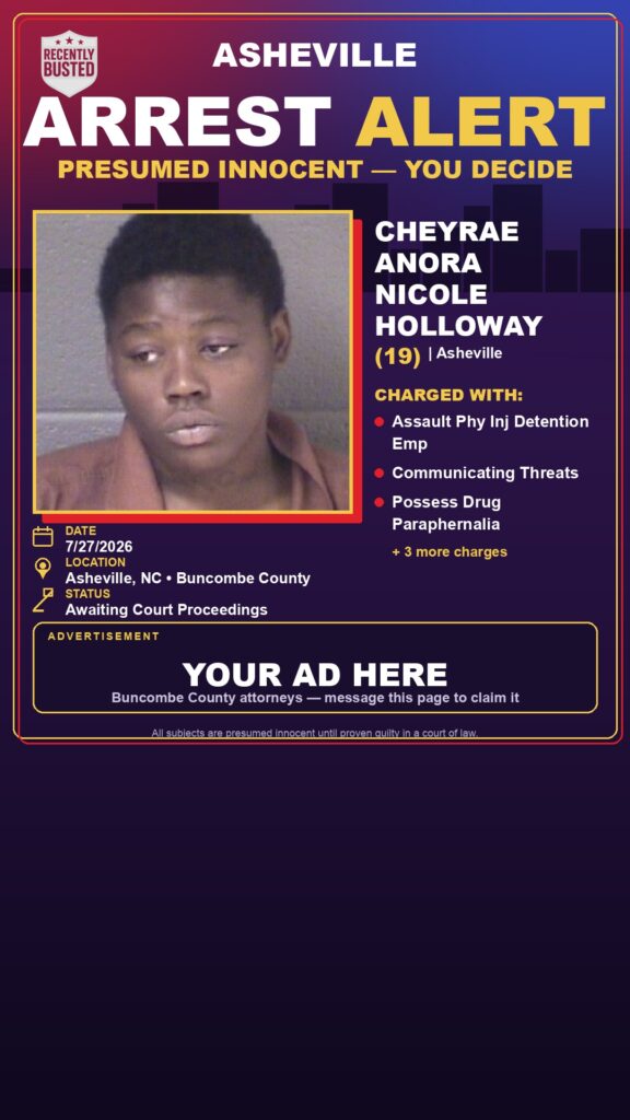 Booking photo of CHEYRAE ANORA NICOLE HOLLOWAY