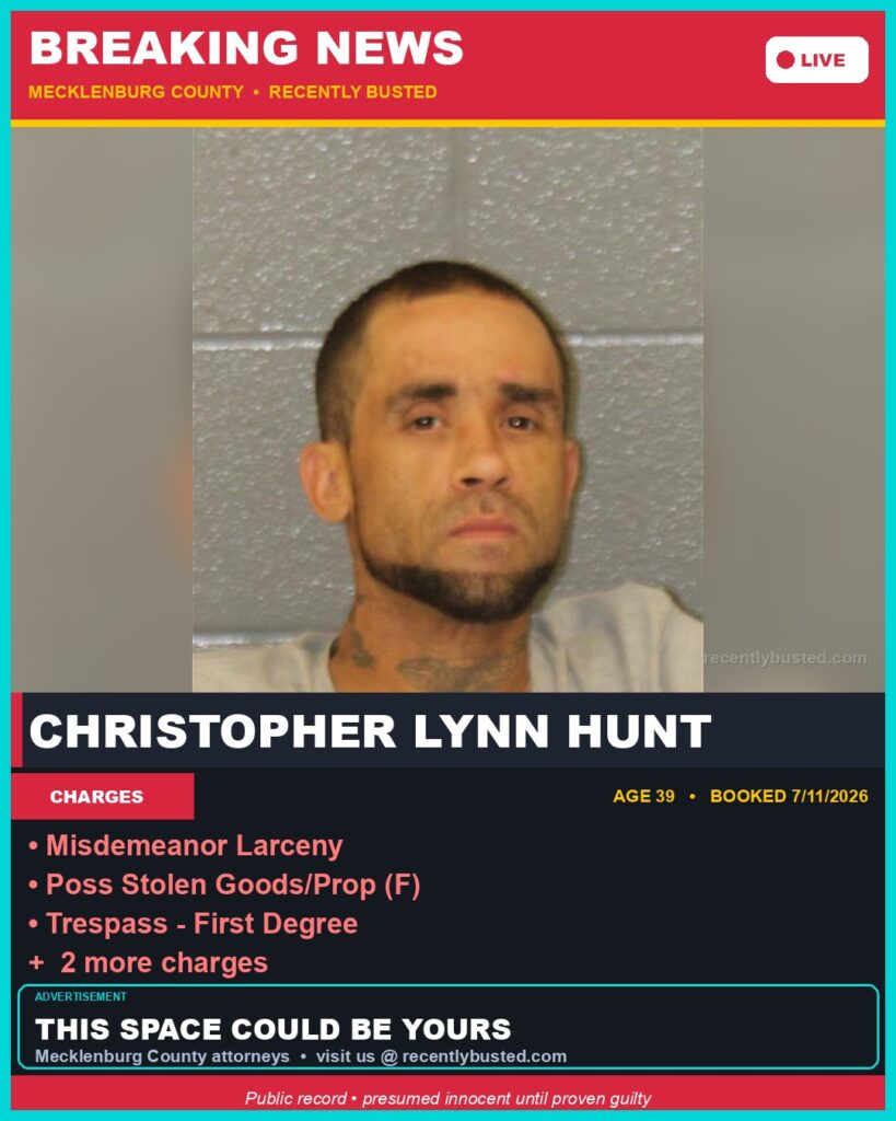 Booking photo of CHRISTOPHER LYNN HUNT