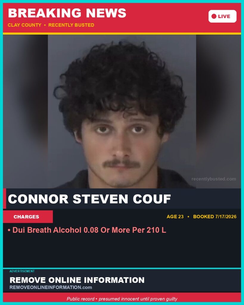 Booking photo of CONNOR STEVEN COUF