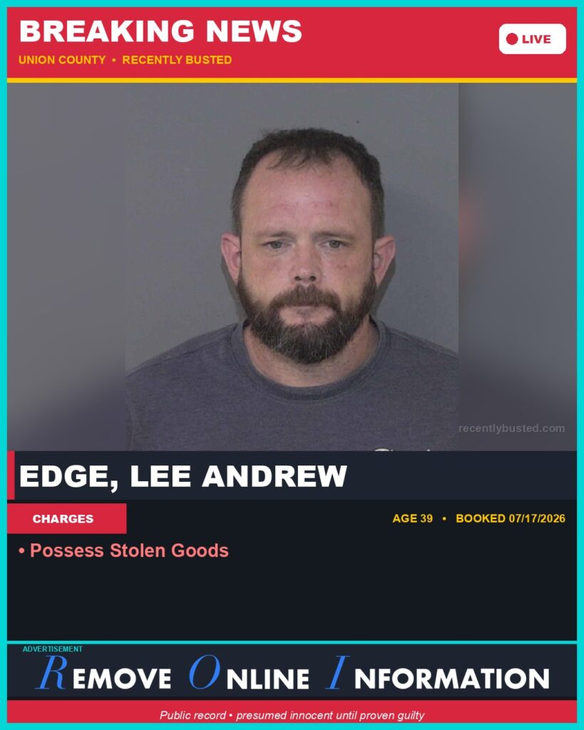 Booking photo of EDGE, LEE ANDREW