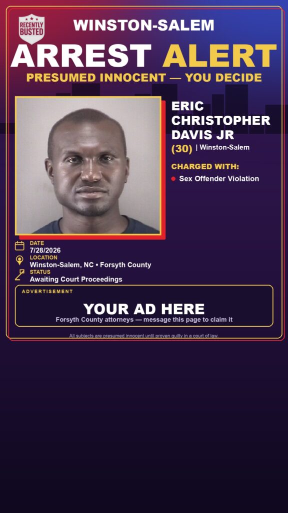 Booking photo of ERIC CHRISTOPHER DAVIS JR