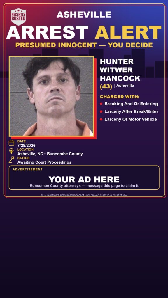 Booking photo of HUNTER WITWER HANCOCK