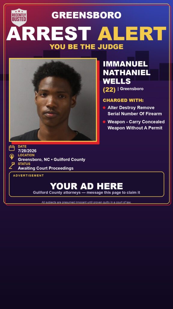 Booking photo of IMMANUEL NATHANIEL WELLS