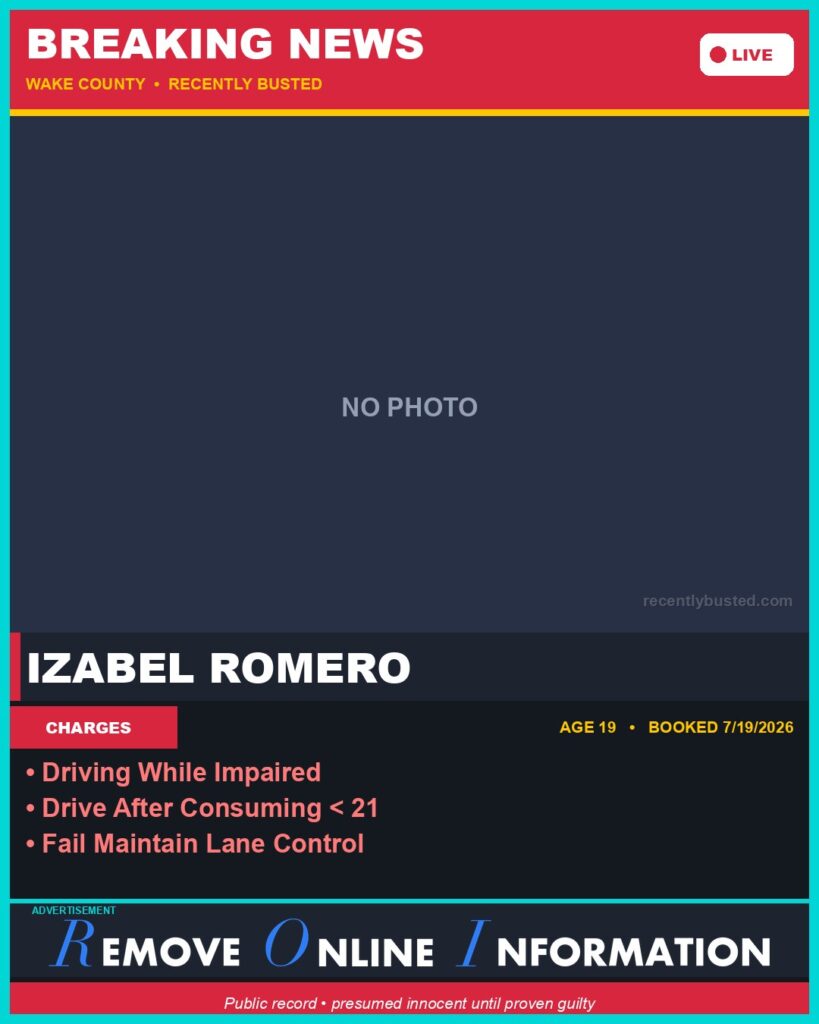 Booking photo of IZABEL ROMERO