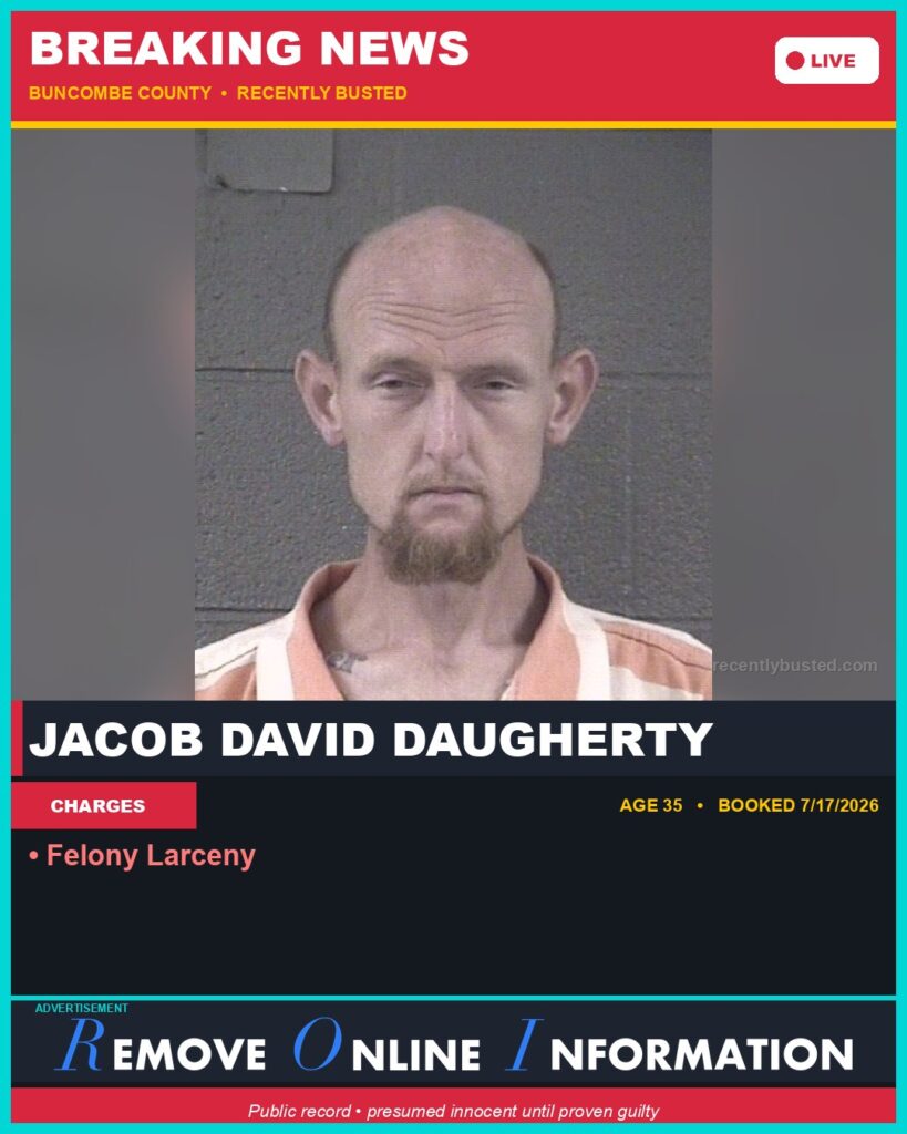 Booking photo of JACOB DAVID DAUGHERTY