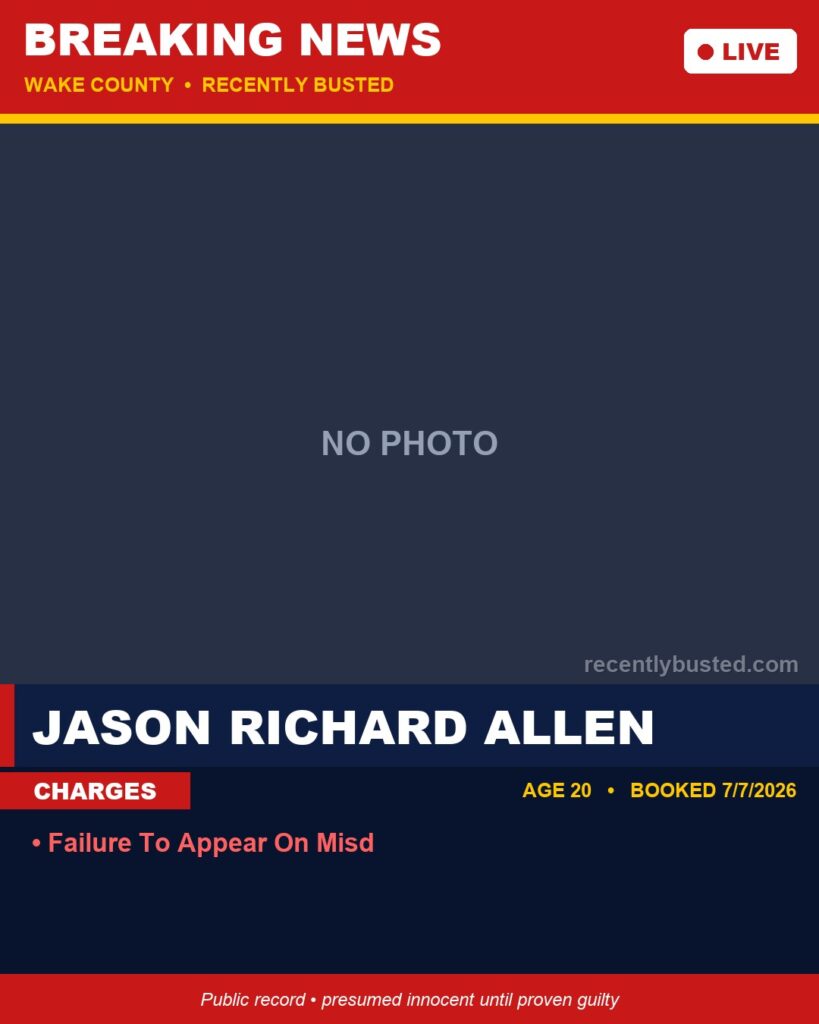 Booking photo of JASON RICHARD ALLEN