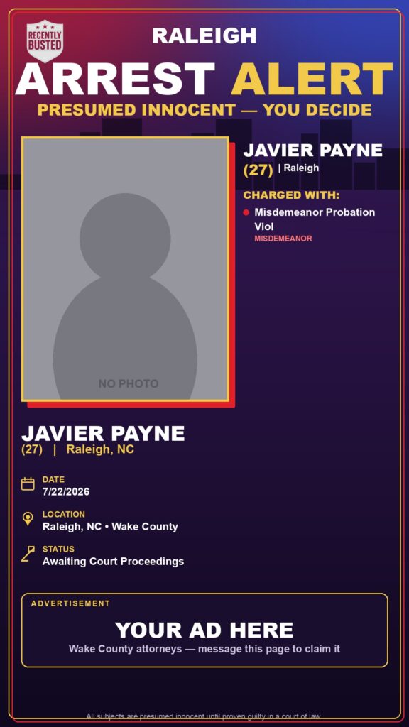Booking photo of JAVIER PAYNE
