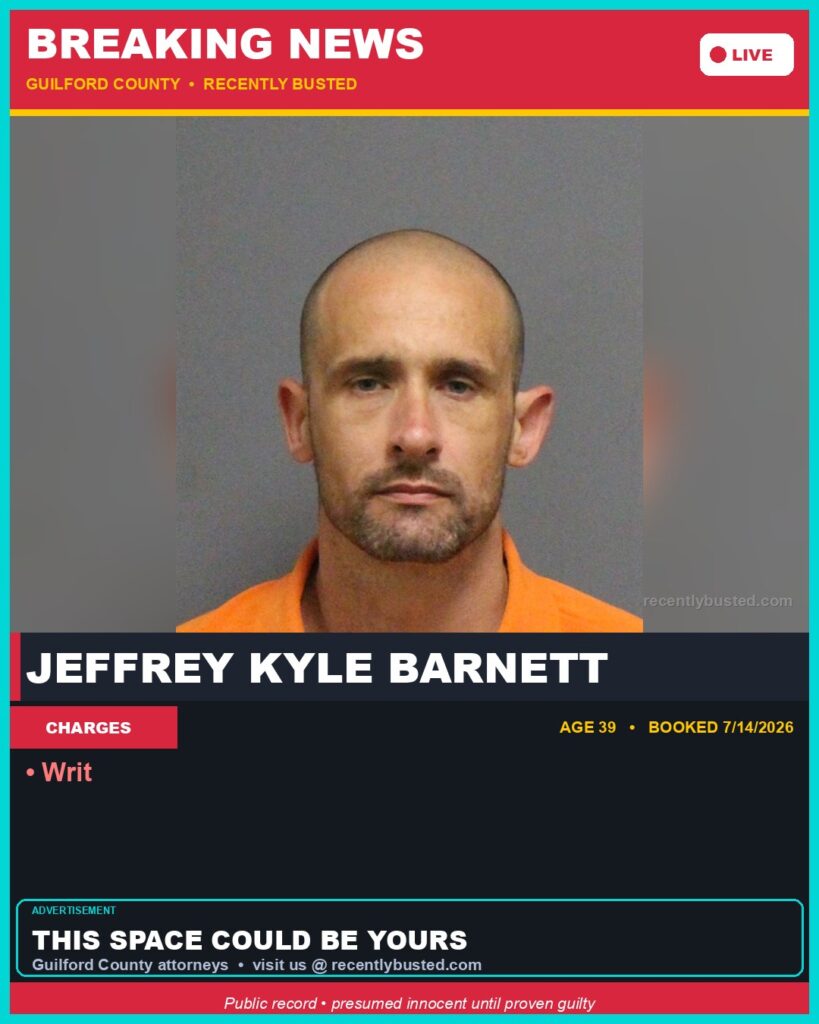 Booking photo of JEFFREY KYLE BARNETT