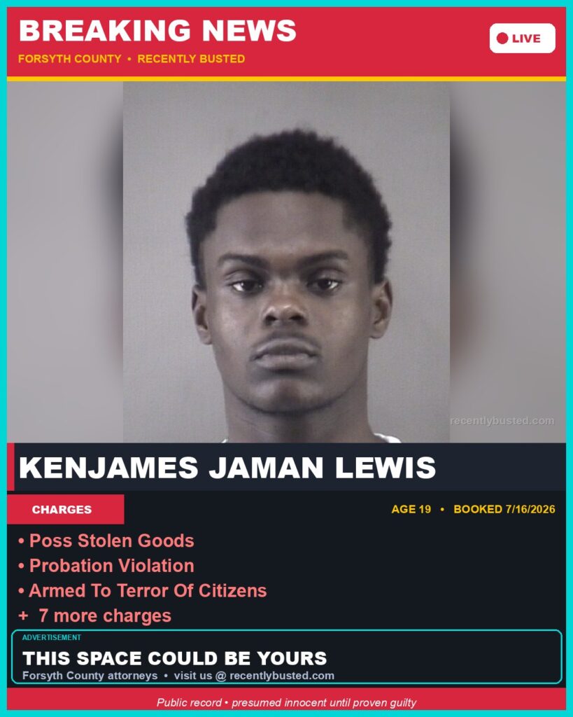 Booking photo of KENJAMES JAMAN LEWIS