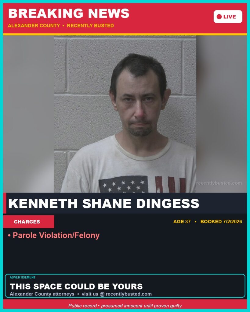 Booking photo of KENNETH SHANE DINGESS