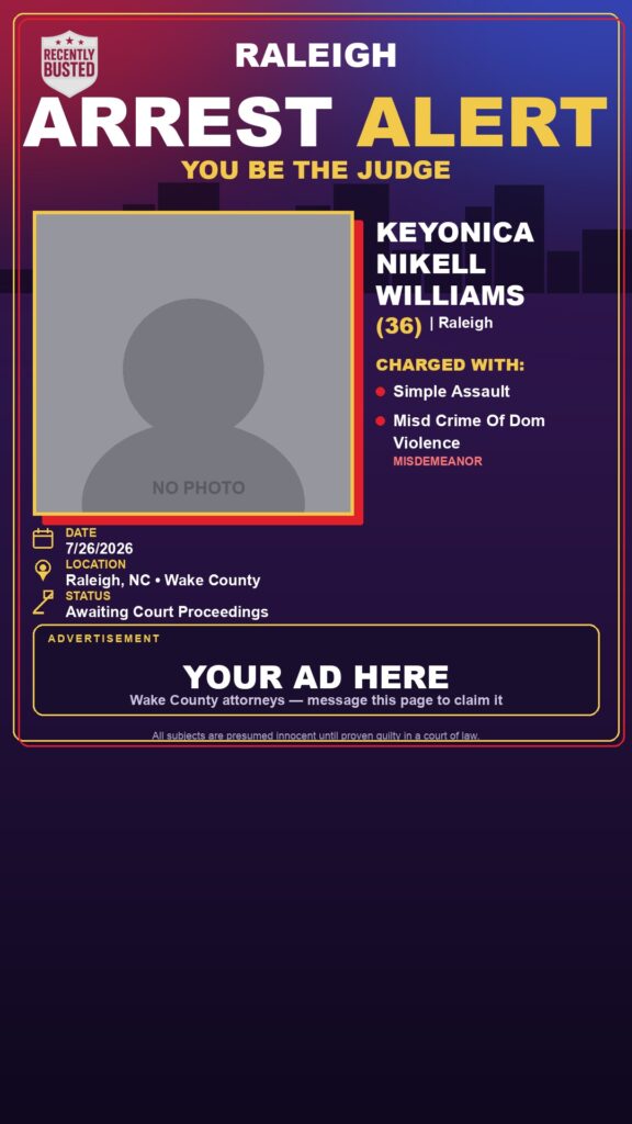 Booking photo of KEYONICA NIKELL WILLIAMS