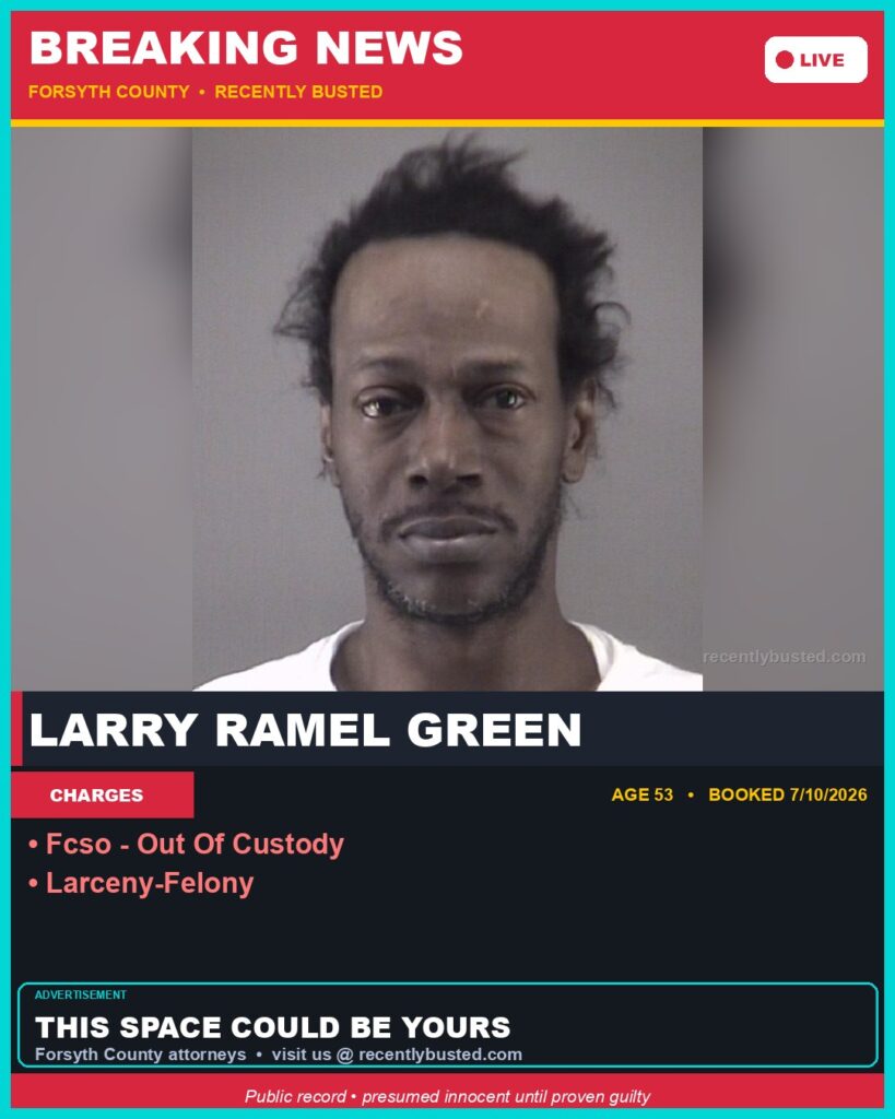 Booking photo of LARRY RAMEL GREEN