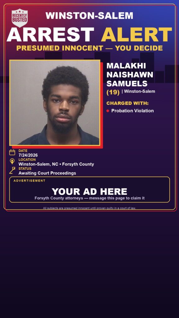 Booking photo of MALAKHI NAISHAWN SAMUELS