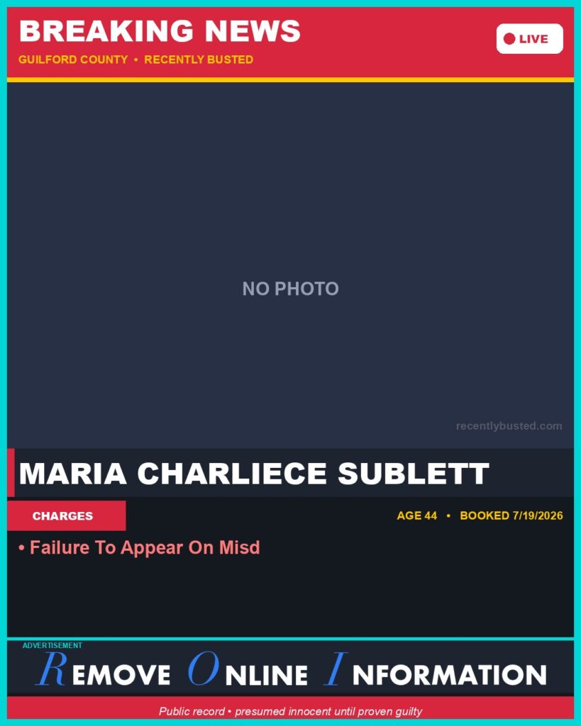 Booking photo of MARIA CHARLIECE SUBLETT