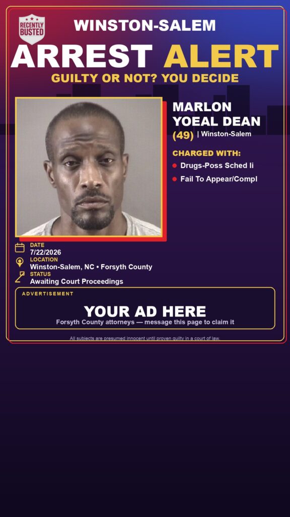 Booking photo of MARLON YOEAL DEAN