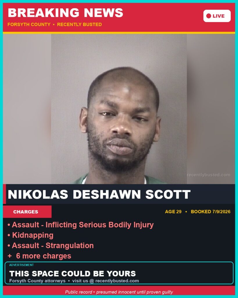 Booking photo of NIKOLAS DESHAWN SCOTT