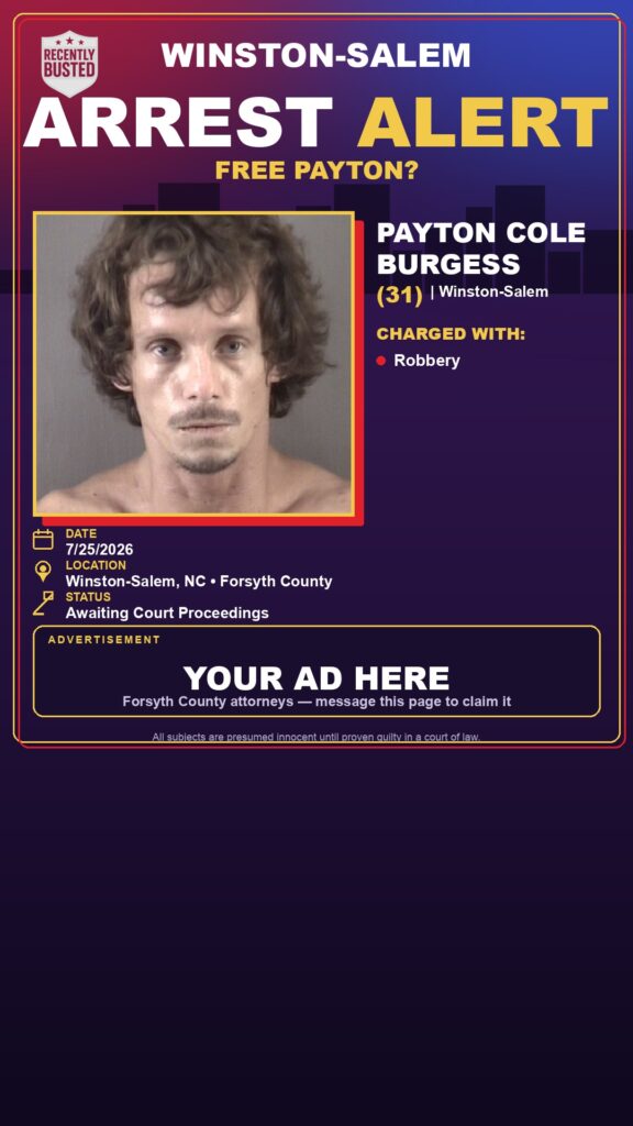 Booking photo of PAYTON COLE BURGESS