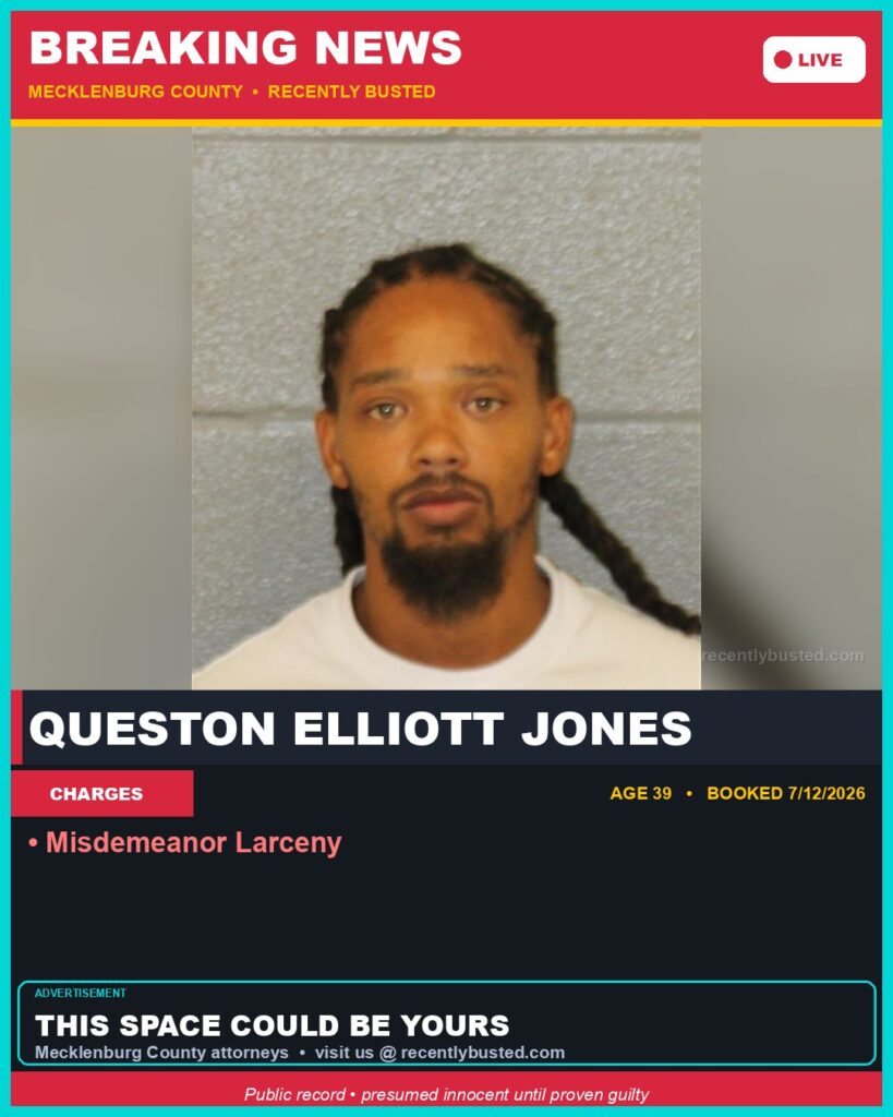Booking photo of QUESTON ELLIOTT JONES