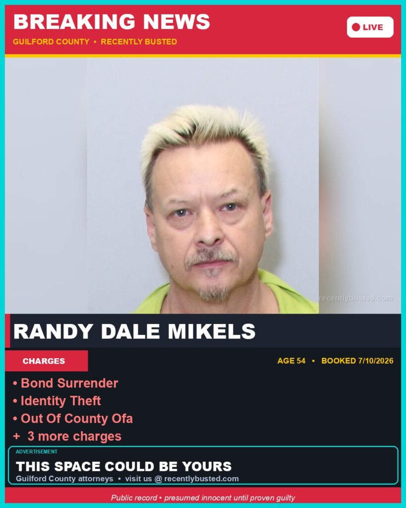 Booking photo of RANDY DALE MIKELS