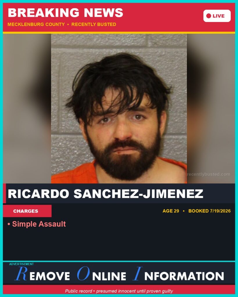 Booking photo of RICARDO SANCHEZ-JIMENEZ