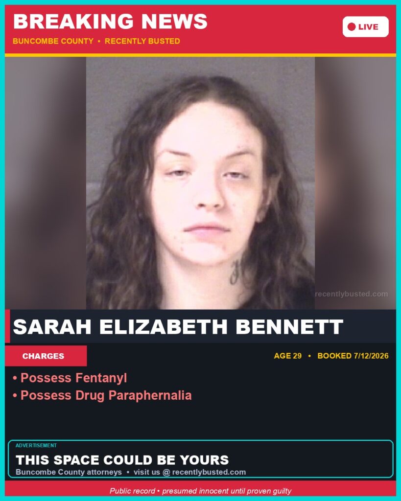 Booking photo of SARAH ELIZABETH BENNETT