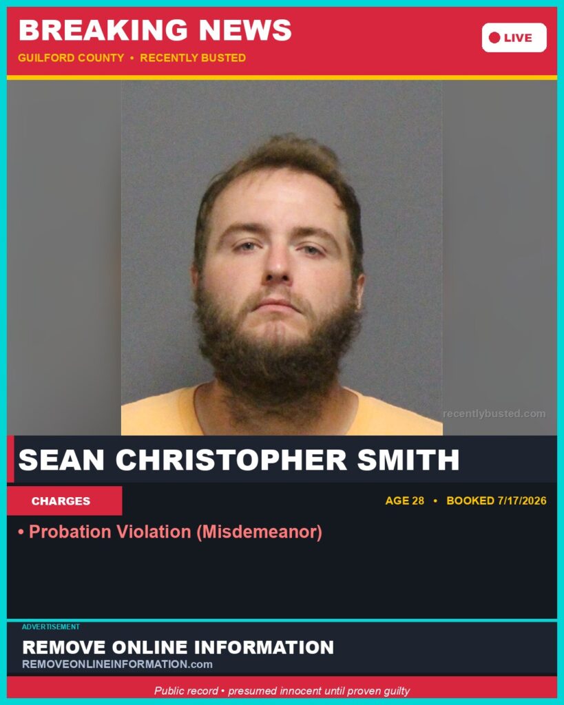 Booking photo of SEAN CHRISTOPHER SMITH