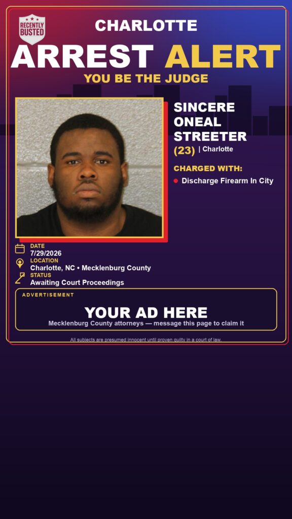 Booking photo of SINCERE ONEAL STREETER