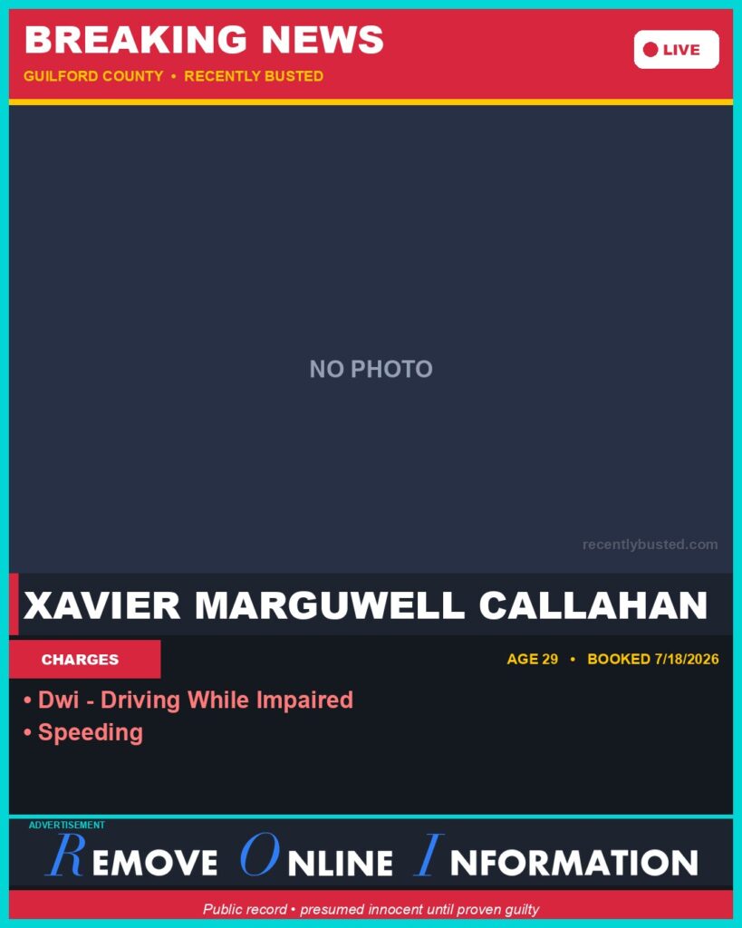 Booking photo of XAVIER MARGUWELL CALLAHAN