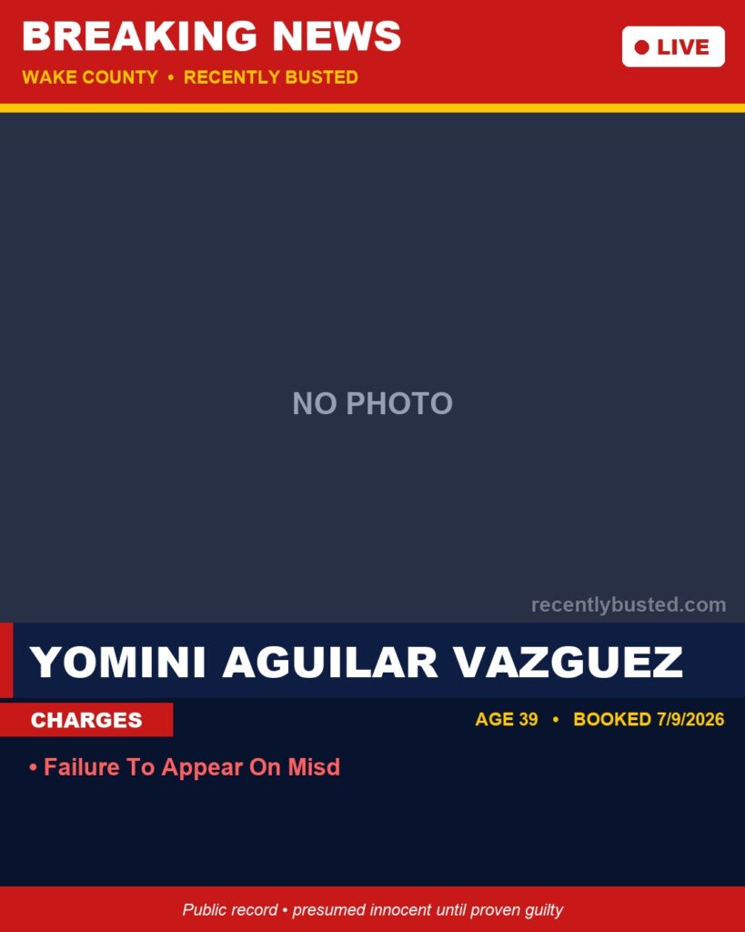 Booking photo of YOMINI AGUILAR VAZGUEZ