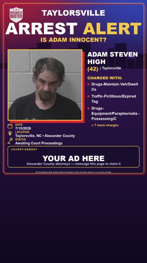 Booking photo of ADAM STEVEN HIGH