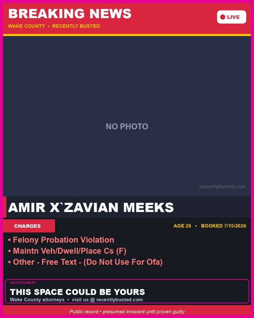 Booking photo of AMIR X`ZAVIAN MEEKS