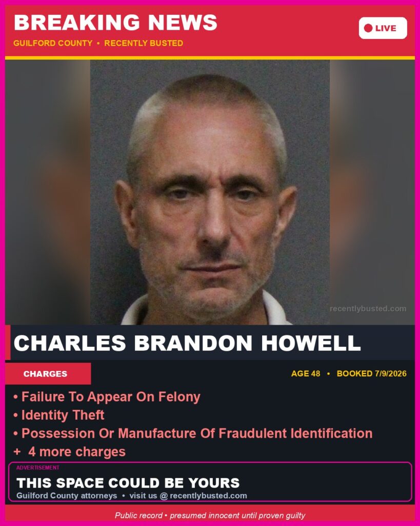 Booking photo of CHARLES BRANDON HOWELL