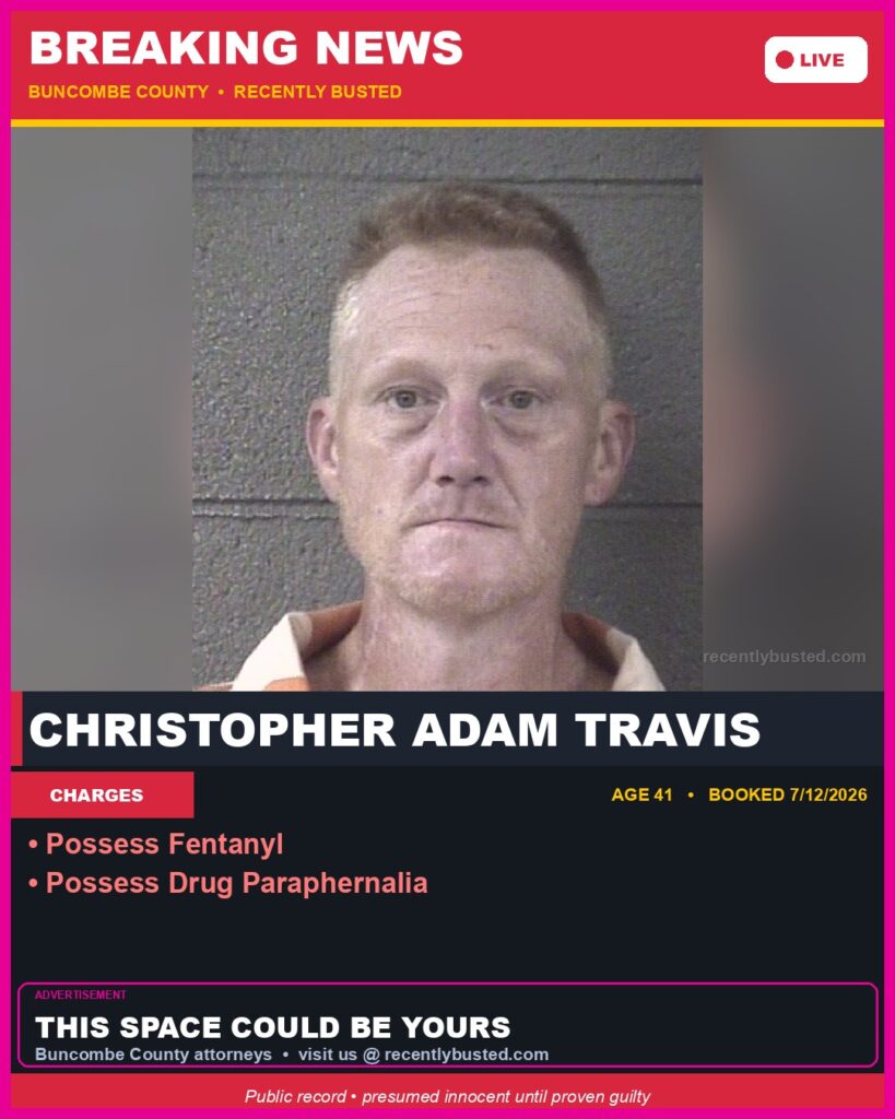 Booking photo of CHRISTOPHER ADAM TRAVIS