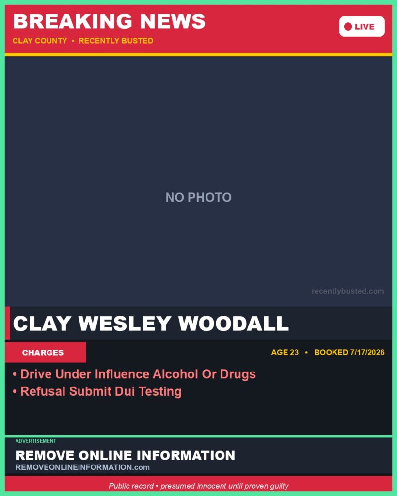 Booking photo of CLAY WESLEY WOODALL