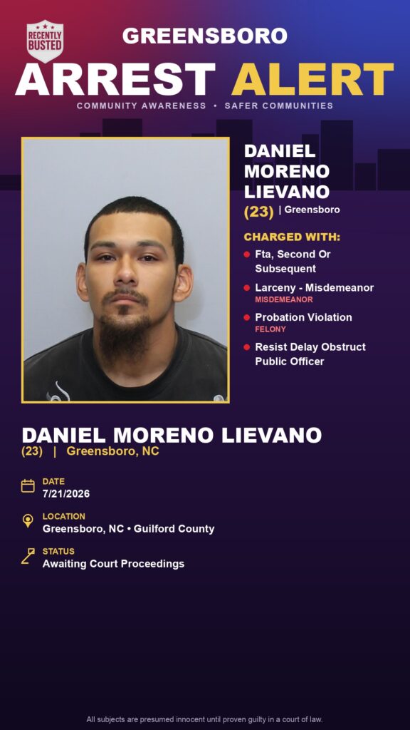 Booking photo of DANIEL MORENO LIEVANO
