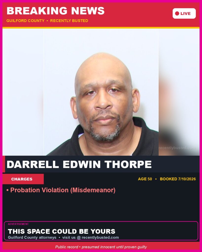 Booking photo of DARRELL EDWIN THORPE